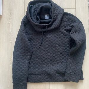 GapFit Black Quilted Cowl Neck Sweatshirt